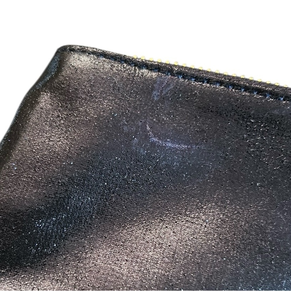Free People Double Wristlet in Metallic Burgundy & Blue 2 Pouches with Gold Ring - Picture 7 of 9
